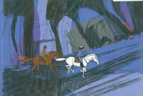 The Lone Ranger Production Cel & Background - ID: Lone020 Format