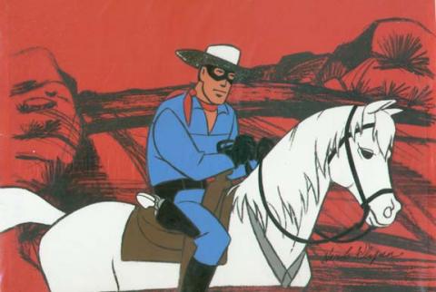 The Lone Ranger Production Cel & Background - ID: Lone039 Format