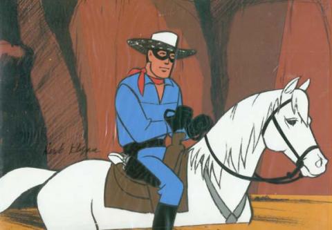 The Lone Ranger Production Cel & Background - ID: Lone040 Format