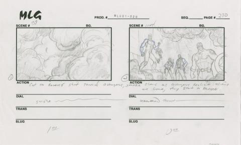 Ultimate Avengers Storyboard Drawing - ID: MLG100072 Marvel