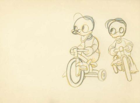 Donald's Nephews Production Drawing - ID: VEGalleries079 Walt Disney