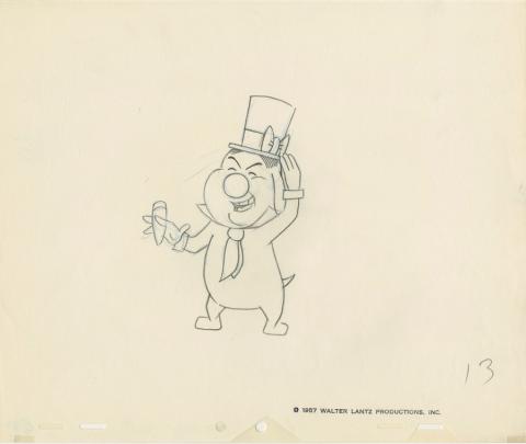 Woody Woodpecker Production Drawing - ID: WLC13DOG3 Walter Lantz