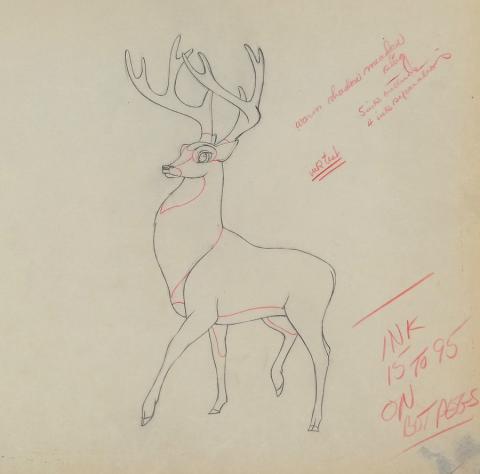 Bambi Production Drawing - ID: aprbambi20212 Walt Disney