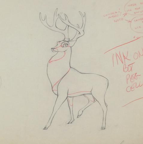 Bambi Production Drawing - ID: aprbambi20220 Walt Disney