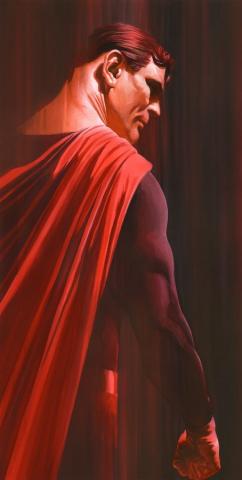 Shadows: Superman Signed Giclee on Paper Print - ID: aprrossAR0005C Alex Ross