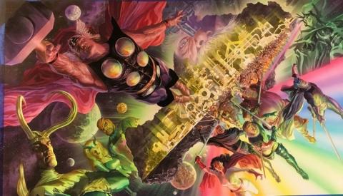 Asgard Universe Signed Giclee on Canvas Print - ID: aprrossAR0093C Alex Ross