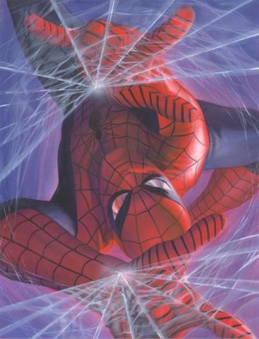 Marvelocity: Spider-Man Signed Giclee on Canvas Print - ID: aprrossAR0142C Alex Ross