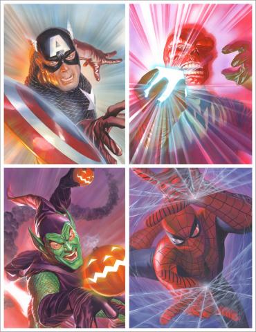 Heroes & Foes Signed Lithograph Print - ID: aprrossAR0146DL Alex Ross