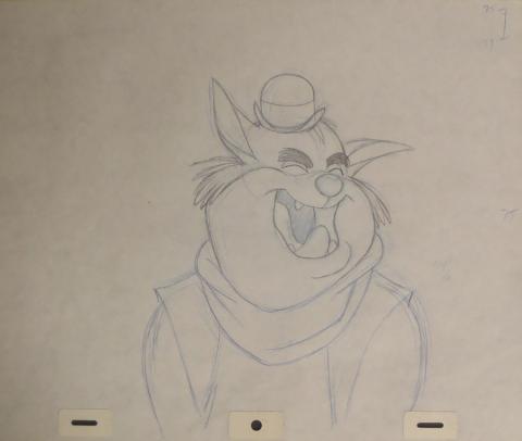 Banjo the Woodpile Cat Production Drawing - ID: augbluth002 Don Bluth