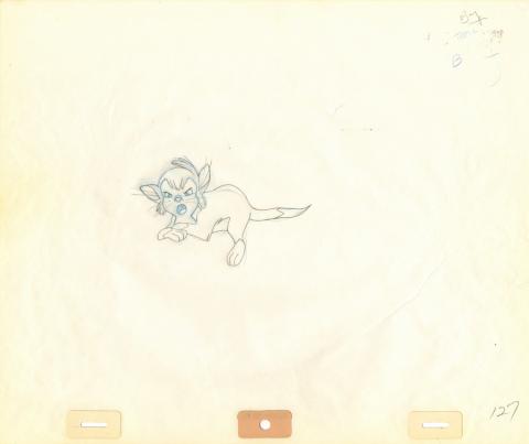 Banjo the Woodpile Cat Production Drawing - ID: augbluth04 Don Bluth