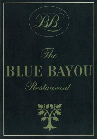 The Blue Bayou Test Print Menu - ID: augdismenu20043 Disneyana