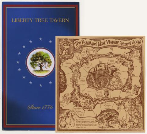Liberty Tree Tavern Menu and Children's Menu - ID: augdismenu20393 Disneyana