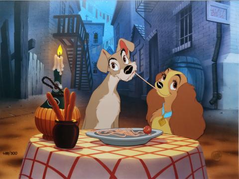 Lady and the Tramp Limited Edition Hand-Painted Cel - ID: augtramp20453 Walt Disney