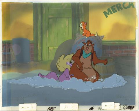 Banjo the Woodpile Cat Production Cel & Background - ID: decbluth19109 Don Bluth