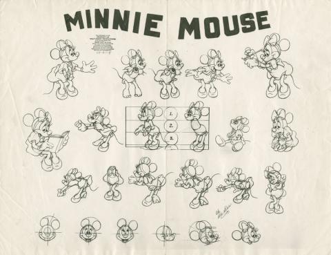 Minnie Mouse Photostat Model Sheet - ID: dismodel19012 Walt Disney