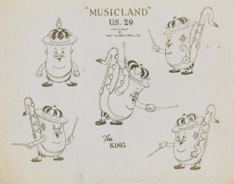 Music Land Photostat Model Sheet - ID: dismodel19035 Walt Disney