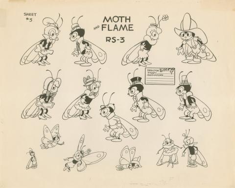 The Moth and the Flame Photostat Model Sheet - ID: dismodel19037 Walt Disney