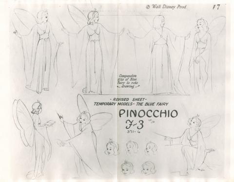 Pinocchio Photostat Model Sheet - ID: janmodel20024 Walt Disney
