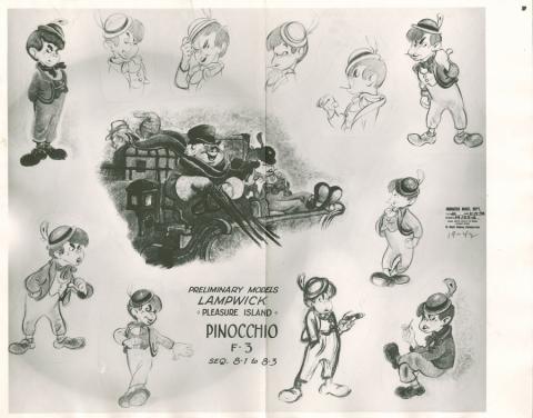 Pinocchio Photostat Model Sheet - ID: janmodel20029 Walt Disney