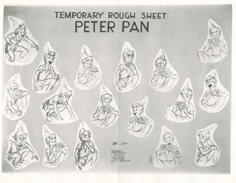 Peter Pan Photostat Model Sheet - ID: janmodel20037 Walt Disney