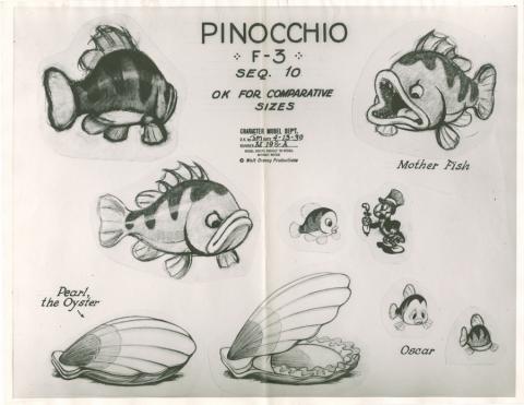 Pinocchio Photostat Model Sheet - ID: janmodel20238 Walt Disney