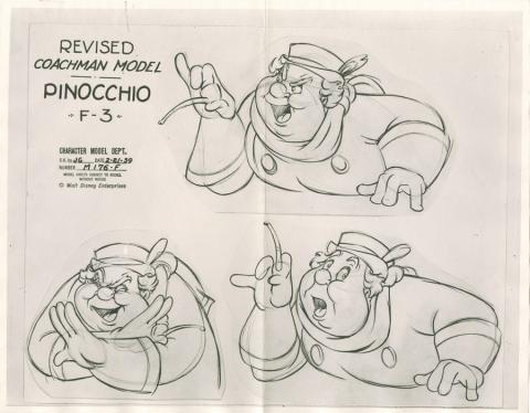 Pinocchio Photostat Model Sheet - ID: janmodel20254 Walt Disney