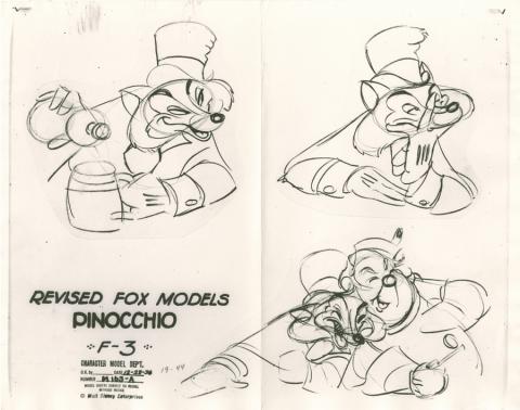 Pinocchio Photostat Model Sheet - ID: janmodel20255 Walt Disney