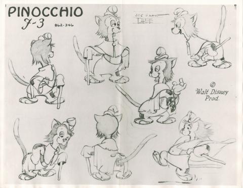 Pinocchio Photostat Model Sheet - ID: janmodel20257 Walt Disney