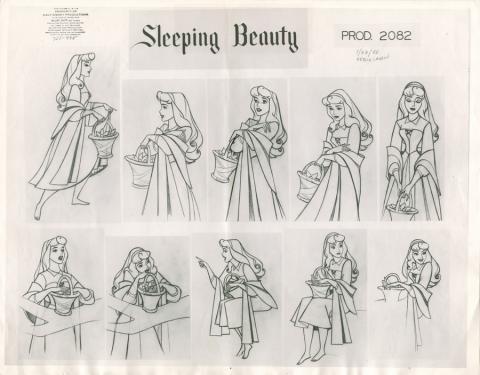 Sleeping Beauty Photostat Model Sheet - ID: janmodel20316 Walt Disney