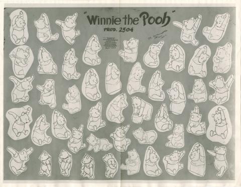 Winnie the Pooh Photostat Model Sheet - ID: janmodel20363 Walt Disney