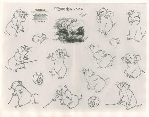 Winnie the Pooh Photostat Model Sheet - ID: janmodel20378 Walt Disney