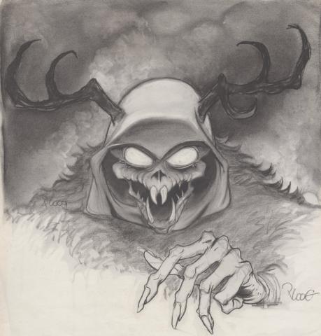 Black Cauldron Concept Drawing - ID: juncauldron20002 Walt Disney