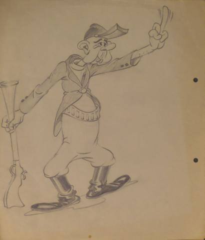 1930s Animator Gag Drawing - ID: jundis090 Walt Disney