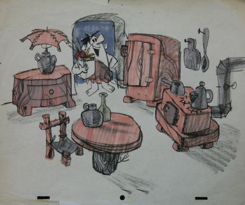 The Flintstones Concept Drawing - ID: junflintstones9215 Hanna Barbera