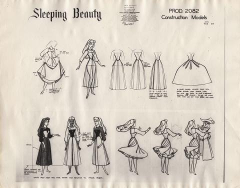 Sleeping Beauty Photostat Model Sheet - ID: junmodel20100 Walt Disney