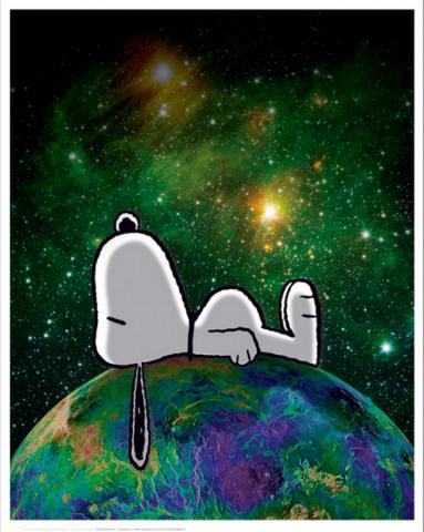 Peanuts On Top of the World Canvas Limited Edition - ID: junpeanutsworlddlx Charles Schulz