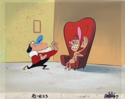 Ren and Stimpy Production Cel and Background - ID: junren20136 Nickelodeon