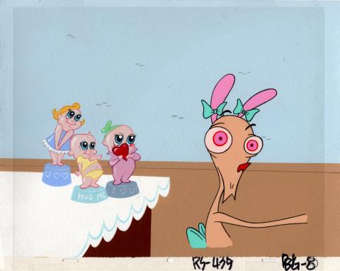 Ren and Stimpy Production Cel and Background - ID: junrenstimpy20044 Nickelodeon