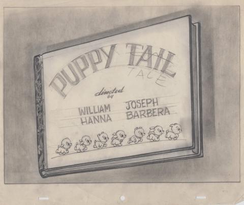 Puppy Tale Title Card Layout Drawing - ID: juntomjerry20150 MGM