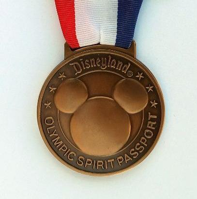 Disneyland Olympic Spirit Passport Medallion - ID: mardisneyland20045 Disneyana