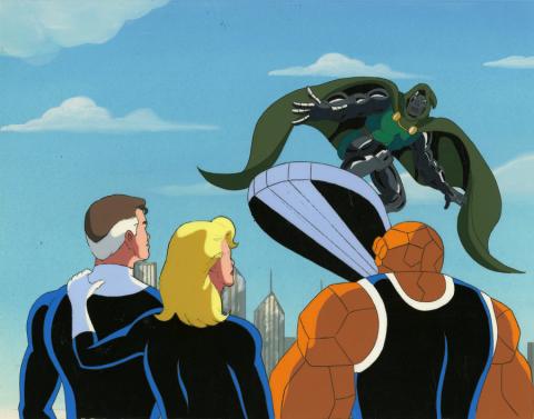 Fantastic Four Production Cel and Background - ID: octfantfour20409 Marvel