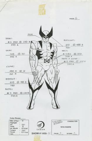 X-Men Xerox Model Sheet - ID: octxmen20800 Marvel