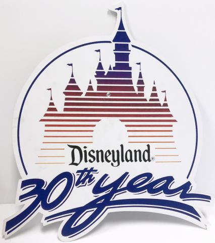 Disneyland 30th Year Lamppost Sign - ID: septdisneyland20011 Disneyana