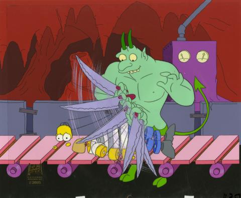Simpsons Treehouse of Horror Production Cel - ID: septsimpsons20335 Fox