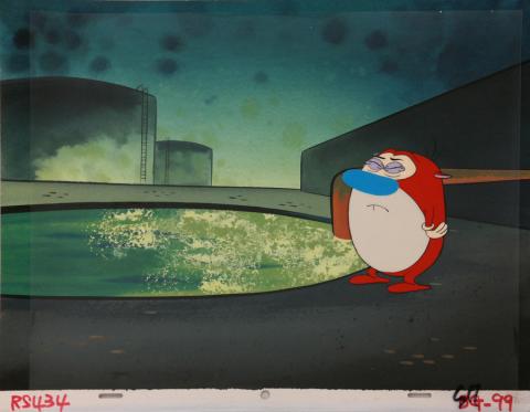 Ren and Stimpy Production Cel & Background - ID: septstimpy2850 Nickelodeon