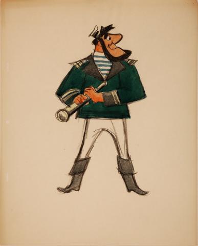 The Saga of Windwagon Smith Design Sketch - ID: septwindwagon3090 Walt Disney