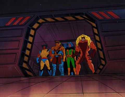 X-Men Production Cel & Background - ID: xmen32012 Marvel