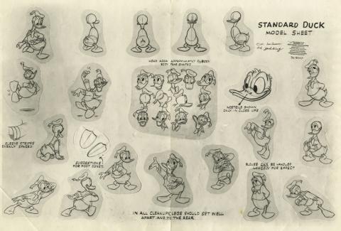 Donald Duck Photostat Model Sheet - ID: aprdonald21150 Walt Disney