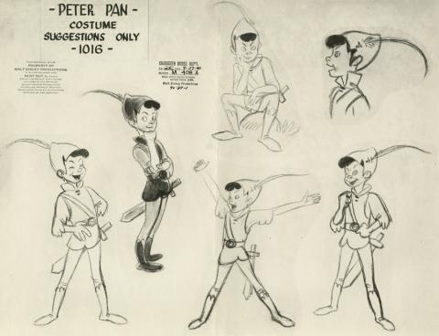 Peter Pan Photostat Model Sheet - ID: aprpeterpan21175 Walt Disney
