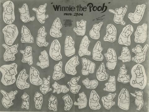 Winnie the Pooh Photostat Model Sheet - ID: aprpooh21139 Walt Disney
